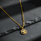 Blossom Pendant Necklace & Triple Layer Ring Combo Set