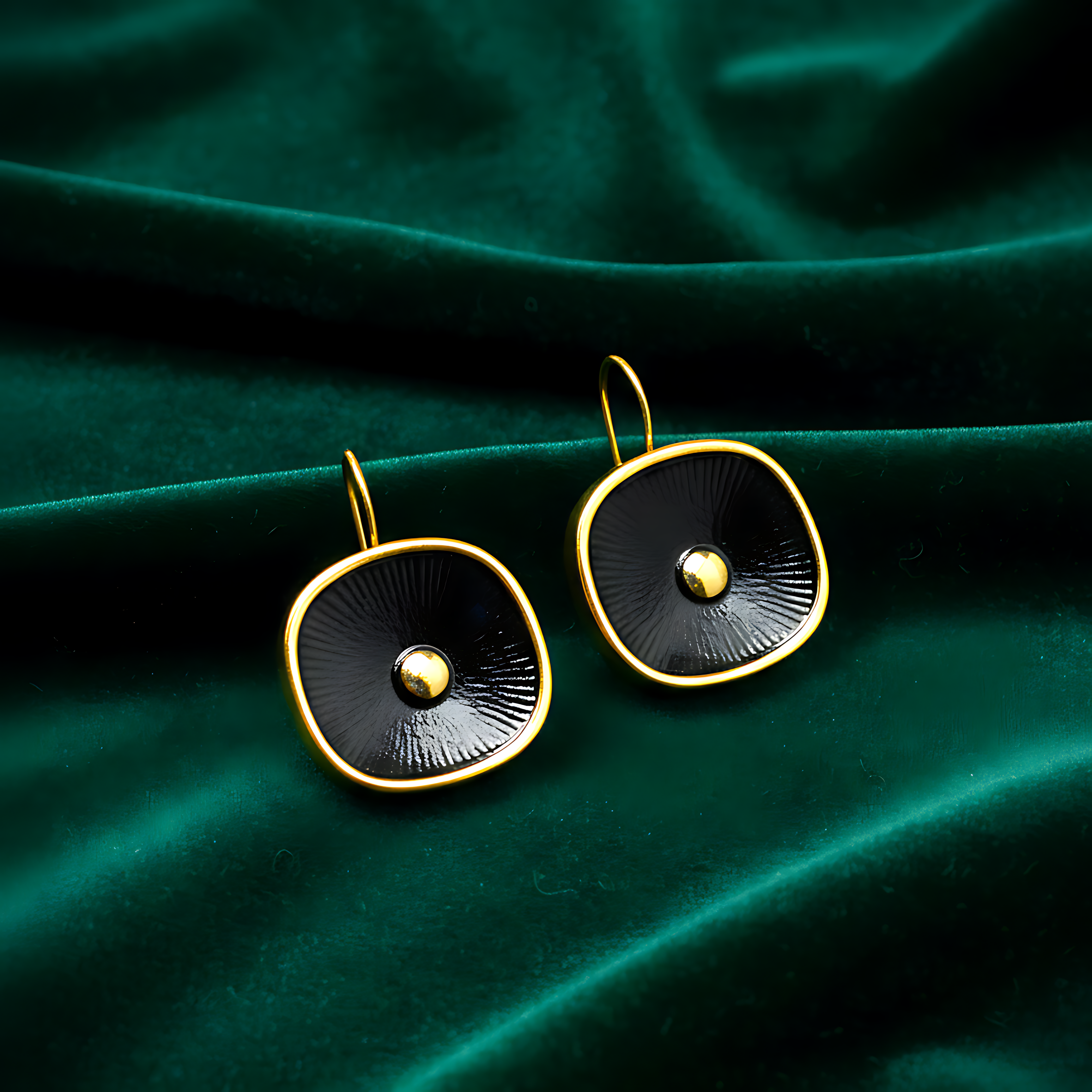 Minimal Black Drop Earrings