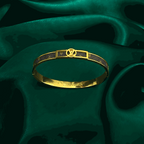 LV Style Gold Bracelet & Stud Earring Combo set