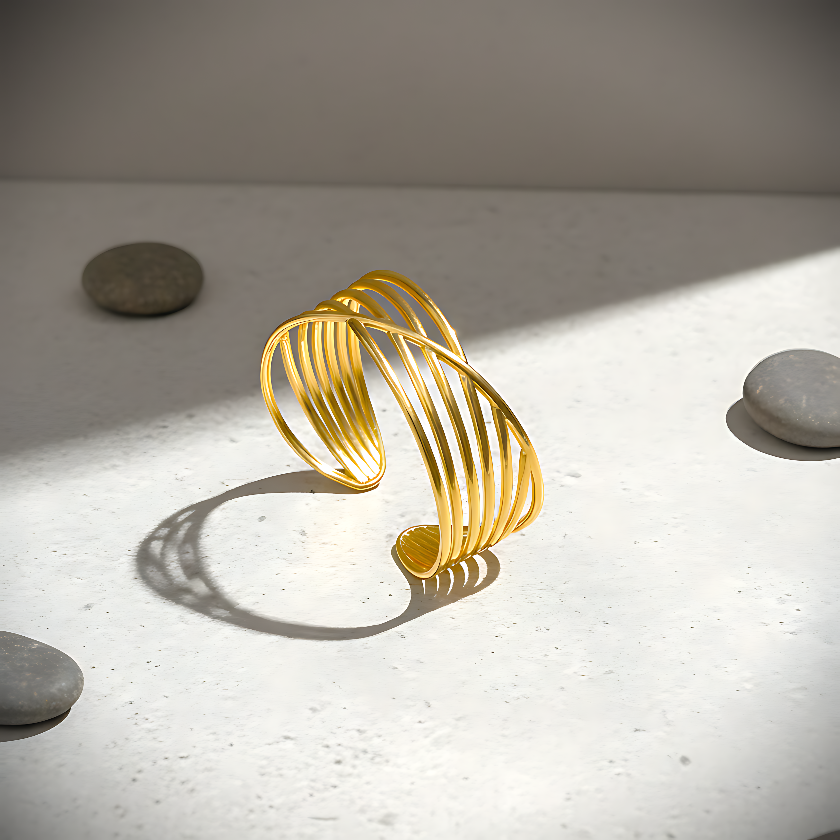 Gold Wire Cuff Bracelet