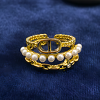 Gold-Plated Triple Layer Ring