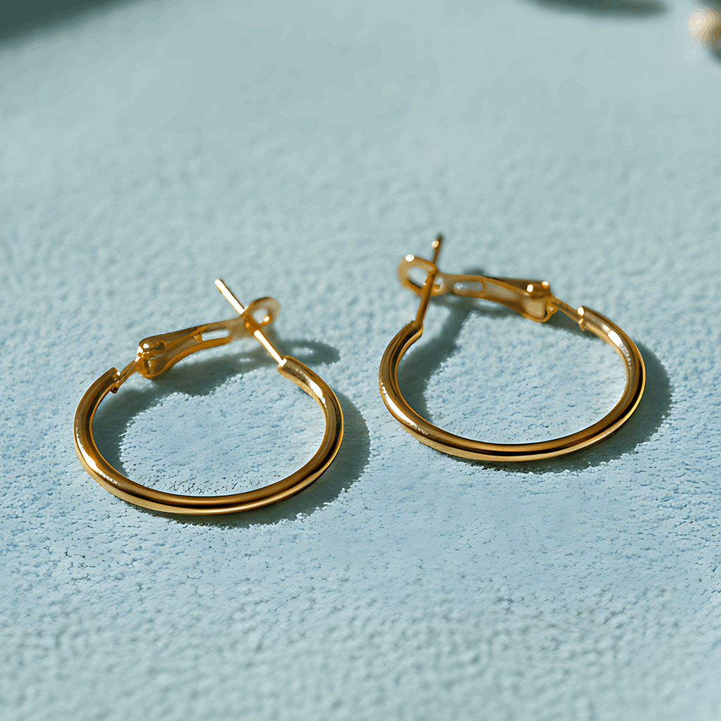Classic Gold Hoop Earrings Combo ( Set of 4 Pair)