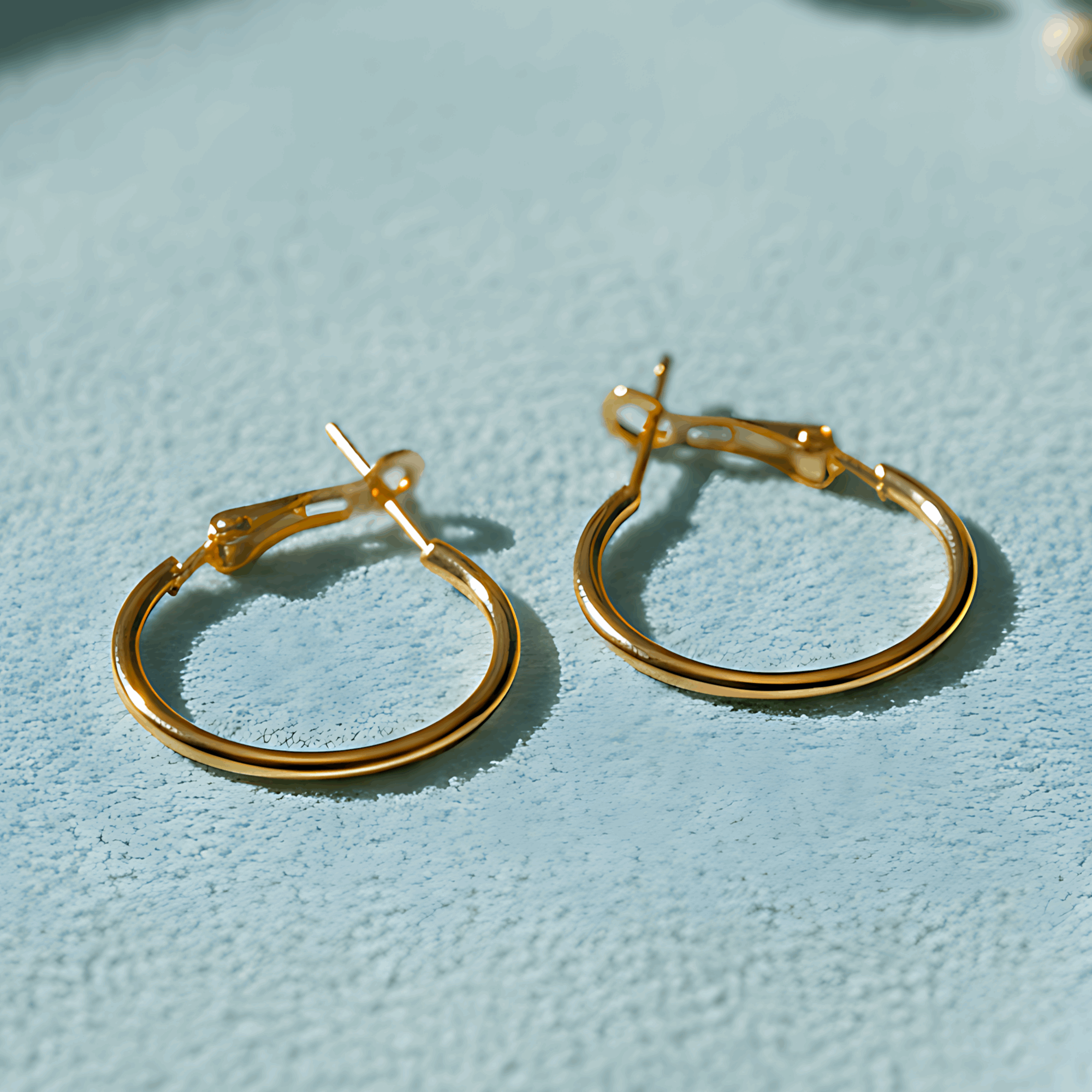 Classic Gold Hoop Earrings Combo ( Set of 4 Pair)