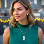 Pearl Necklace & Earring Set