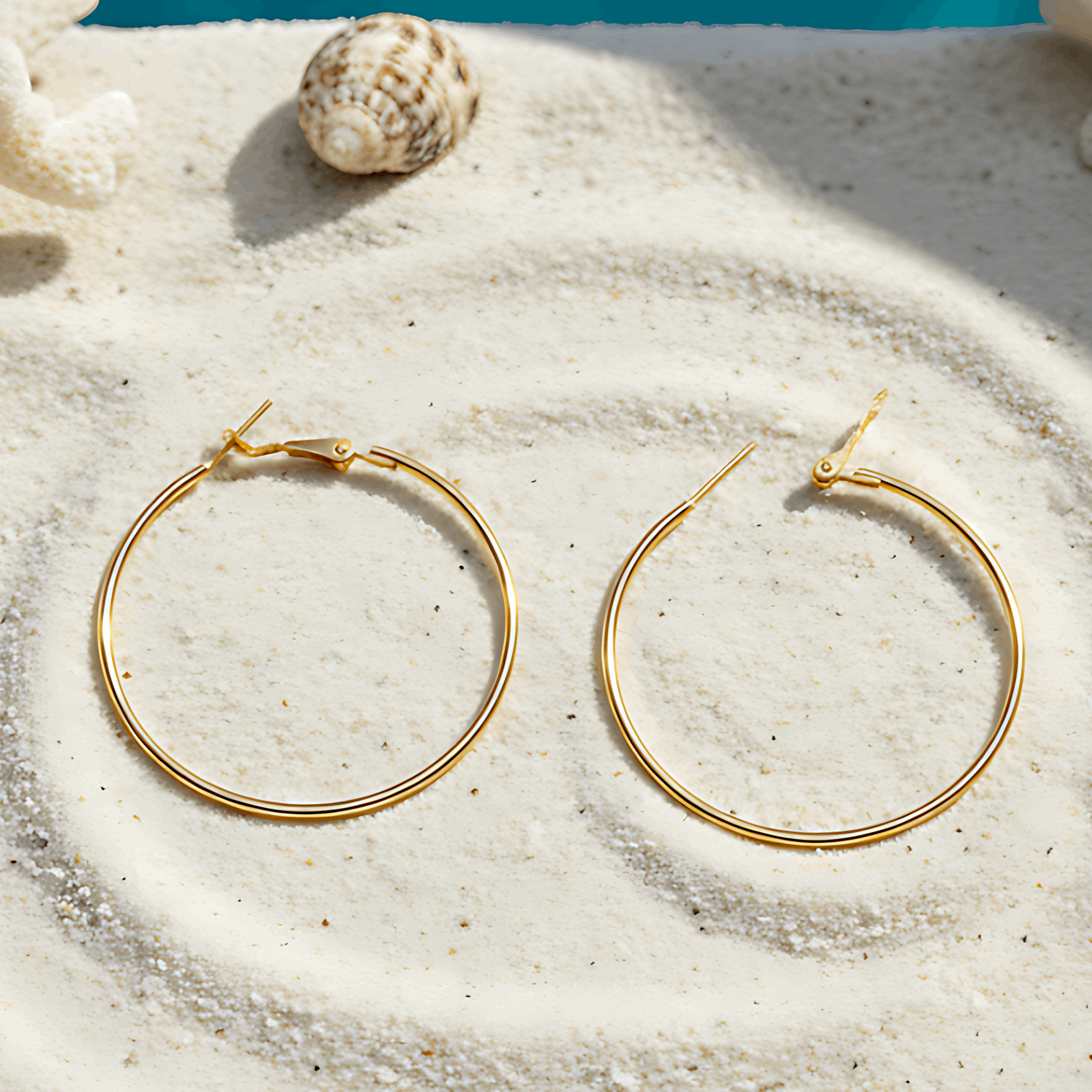 Classic Gold Hoop Earrings Combo ( Set of 4 Pair)