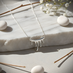 Silver Drip Effect Necklace