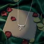 Silver Drip Effect Necklace