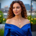 Floral Pearl Necklace Set