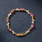 Pink & White Tulip Bracelet