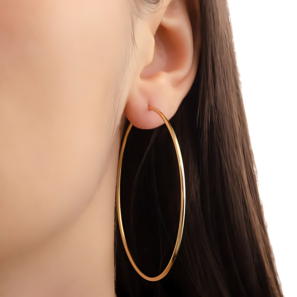 Classic Large Gold Hoop Earrings