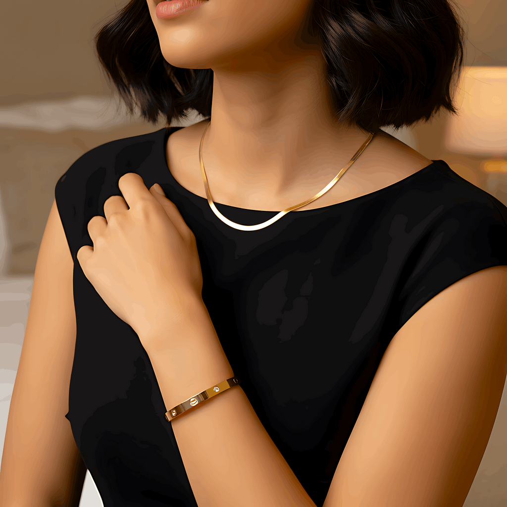 Modern Snake Chain & Luxury Bracelet Combo Set