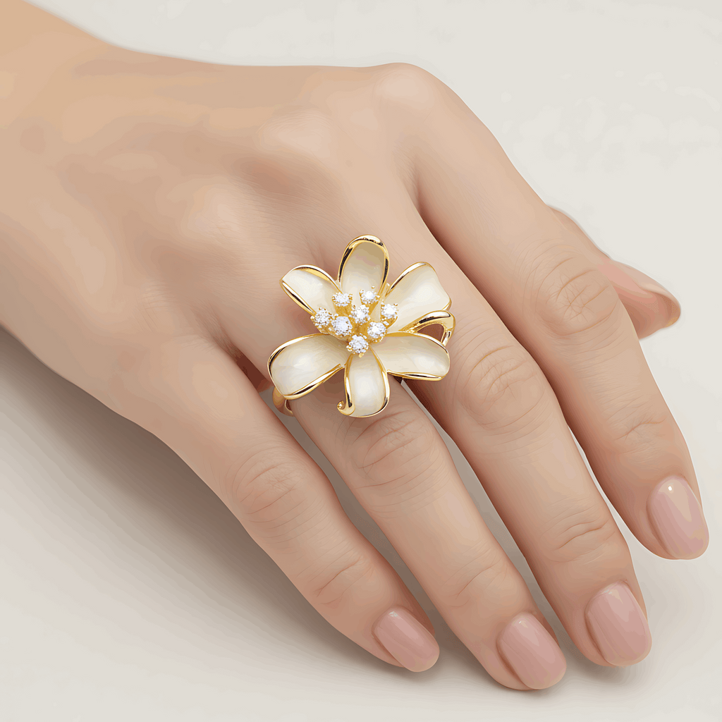 Floral Adjustable Ring