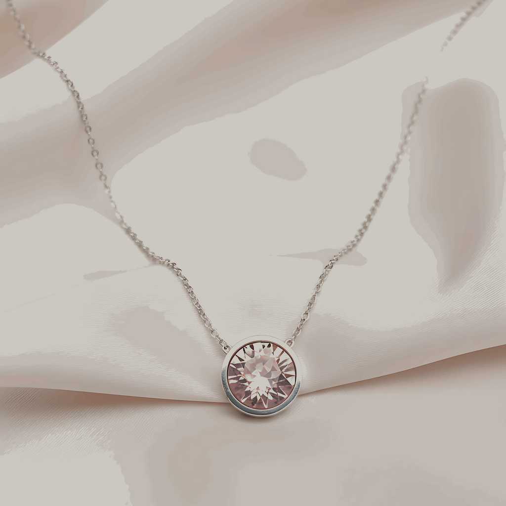 Solitaire Pendant & Blue Heart Ring Combo Set