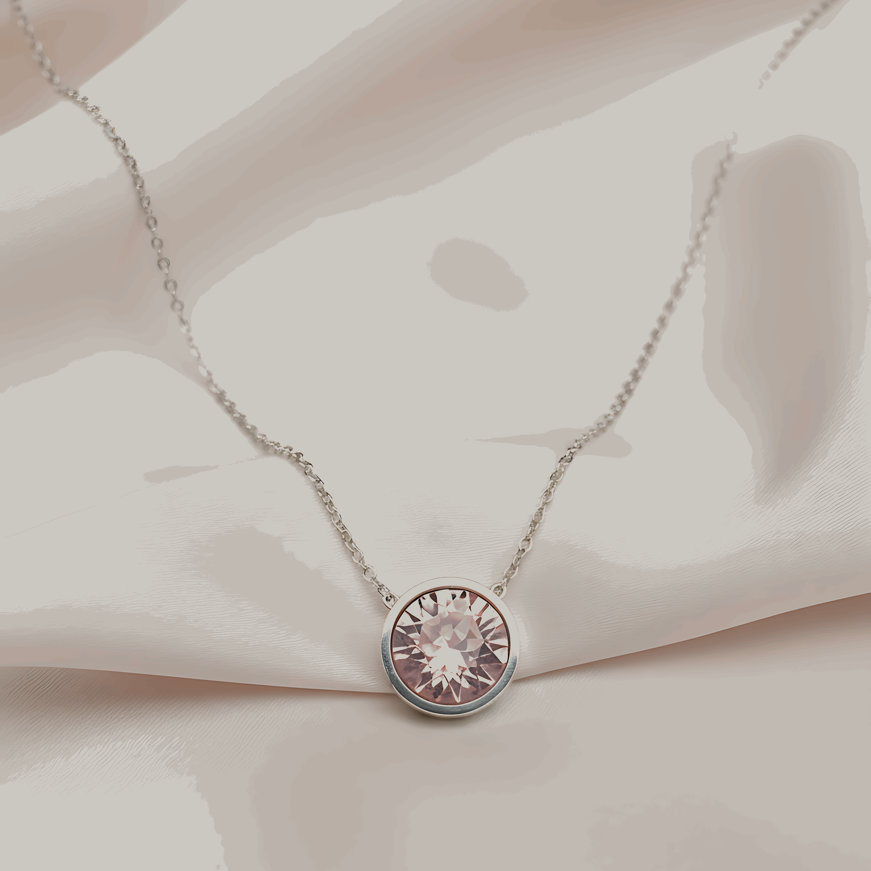 Solitaire Pendant & Blue Heart Ring Combo Set