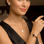 Clover Necklace & Earring Set With Clover Bracelet