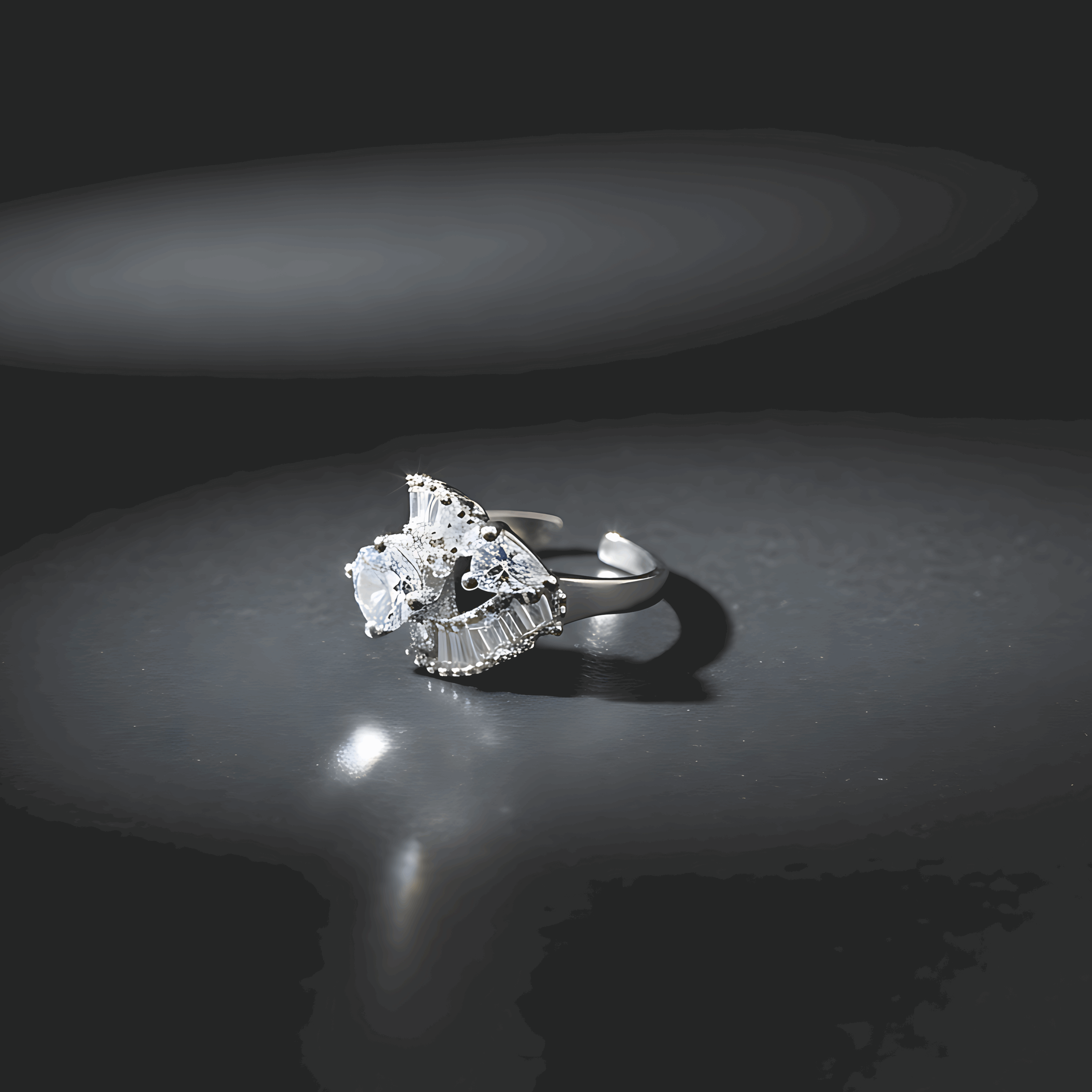 Sparkle AD Statement Ring
