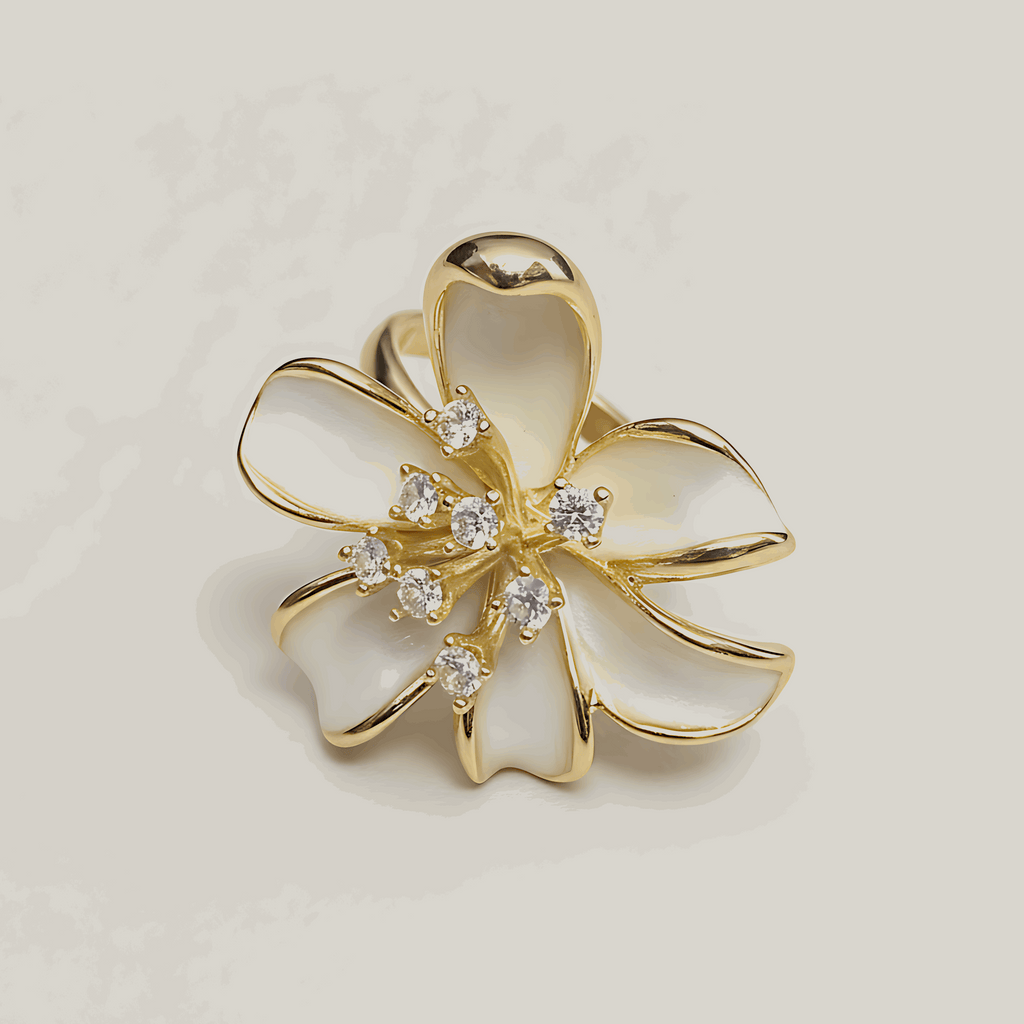 Floral Adjustable Ring