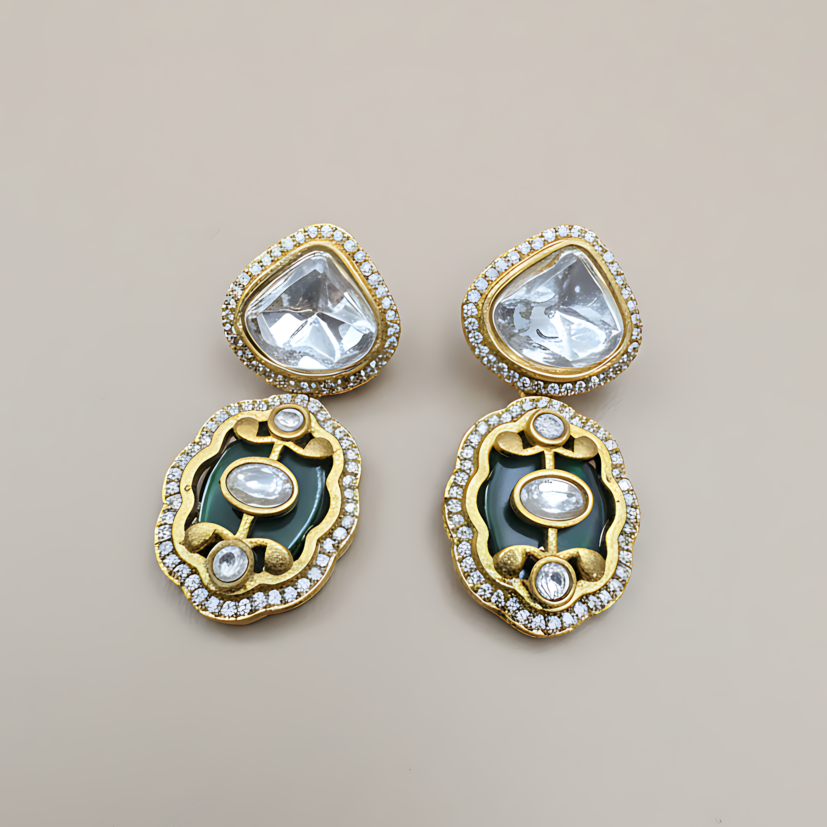 Green Stone Kundan Choker Set