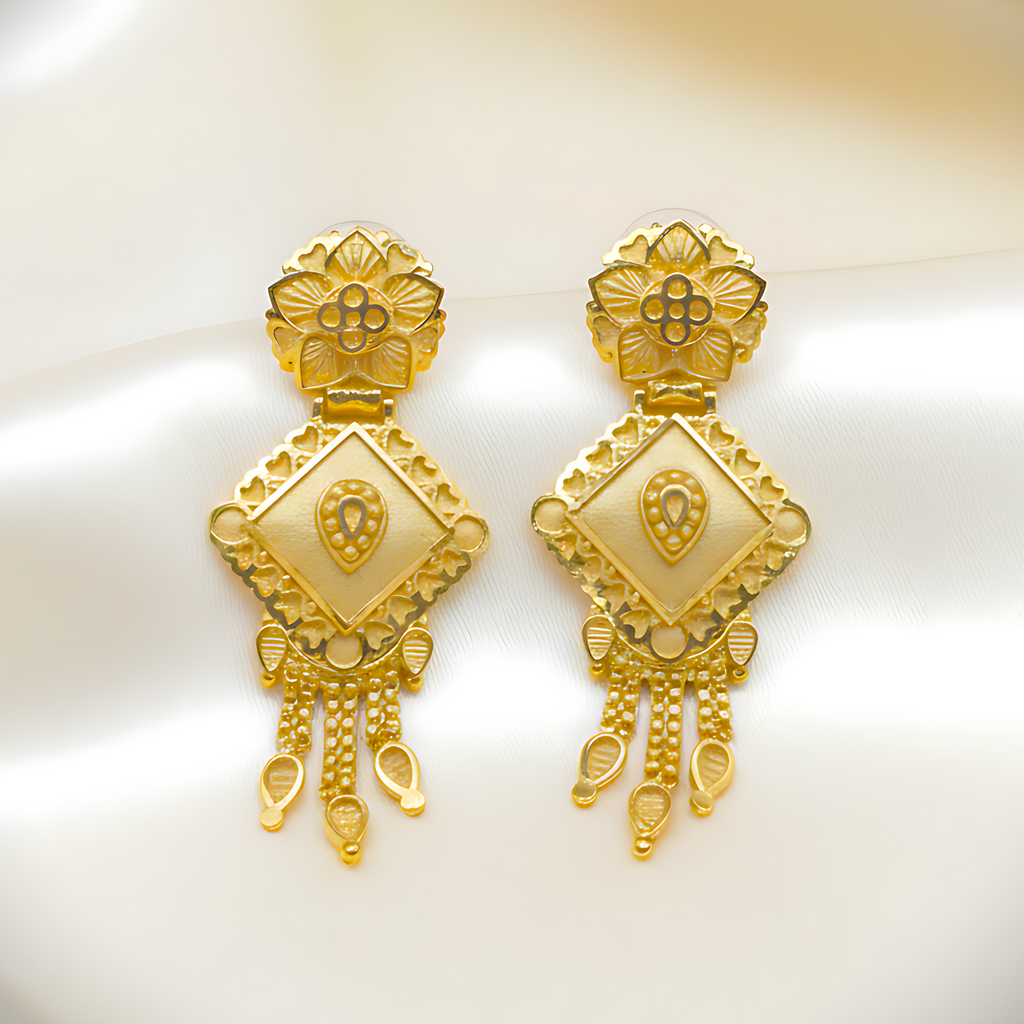 Traditional Gold-Plated Earrings