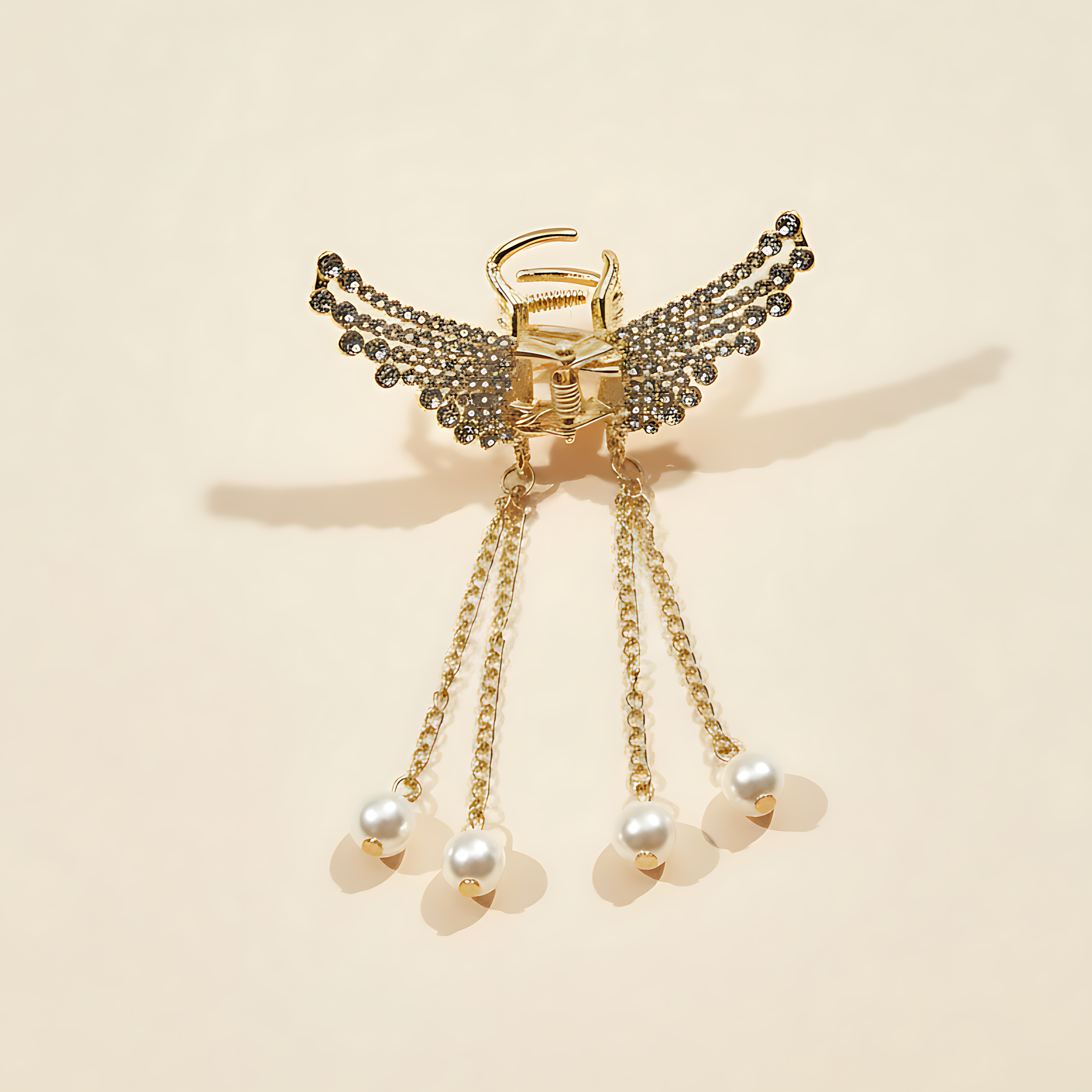 Pearl Drop Crystal Hair Claw