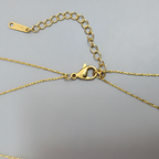 Layered Heart & Crystal Pendant Necklace