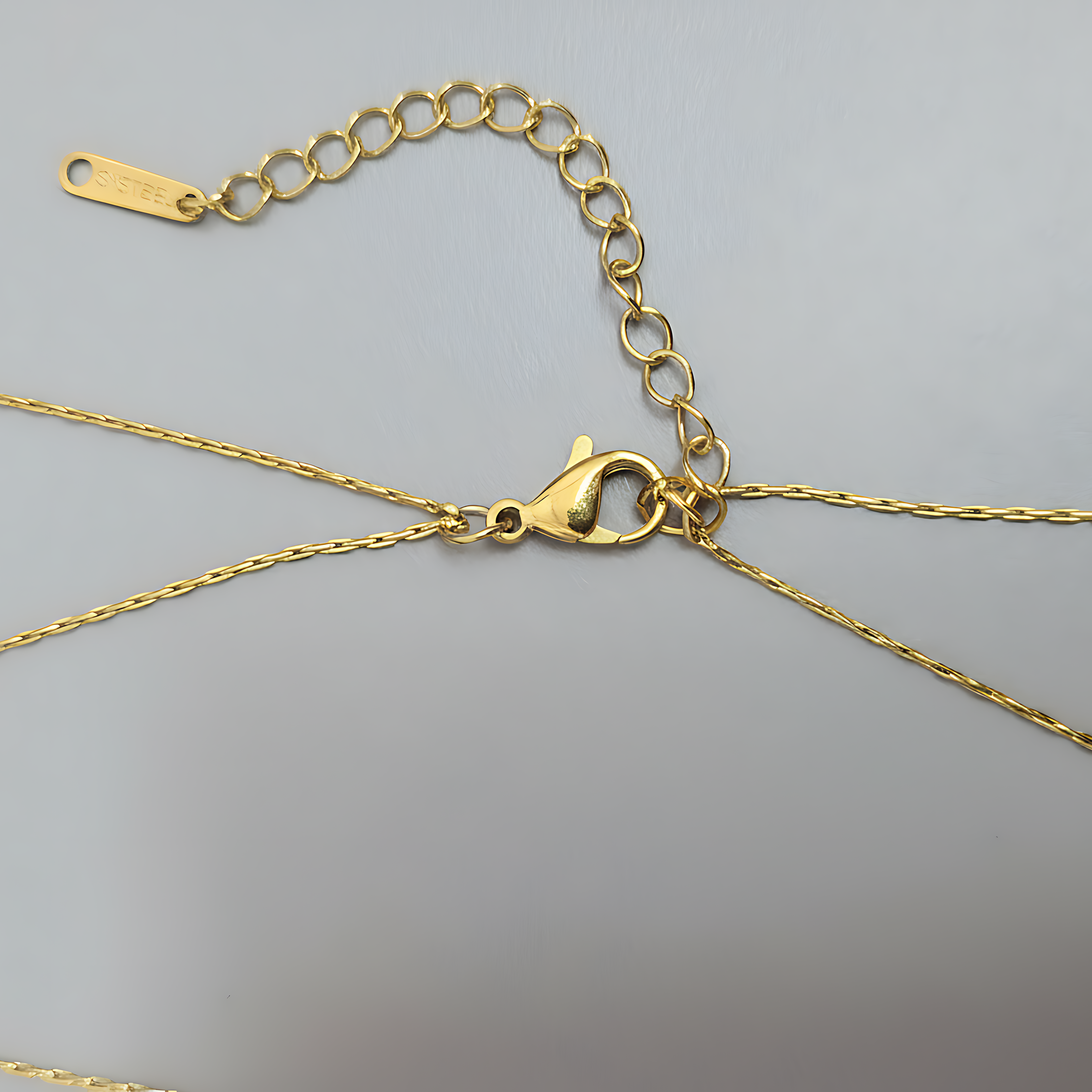 Layered Heart & Crystal Pendant Necklace