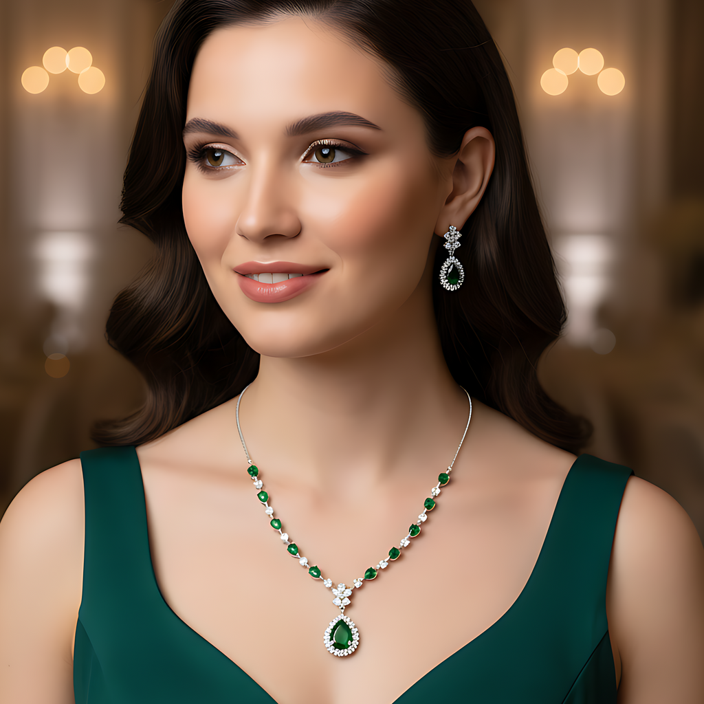 Stone AD Necklace Set