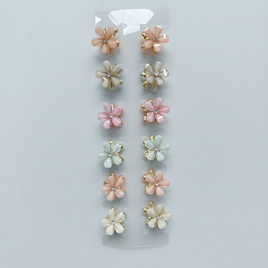 Mini Flower Hair Claw Set