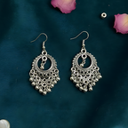 Oxidised Peacock Pendant Necklace Set