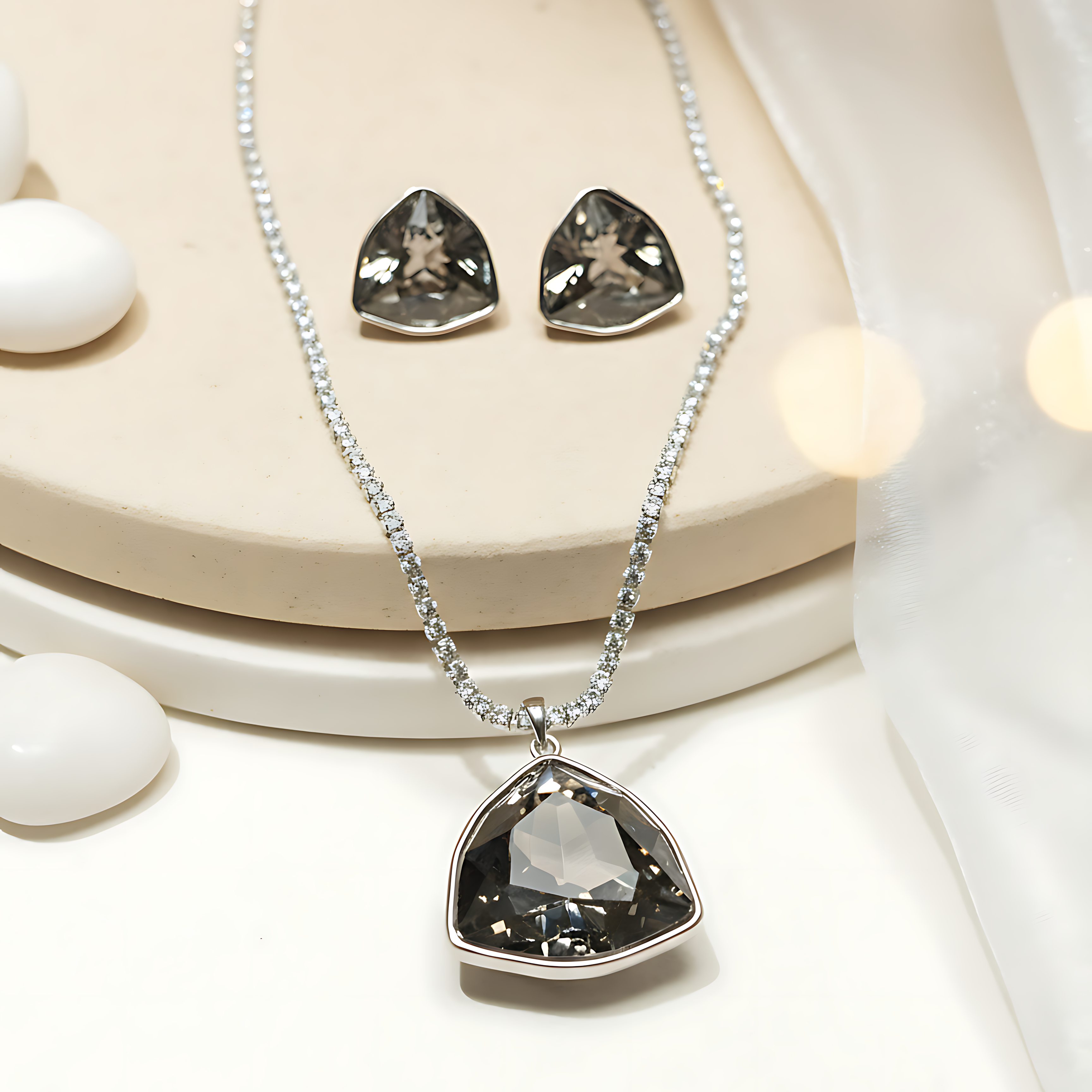 Spark Rhinestone Necklace Set