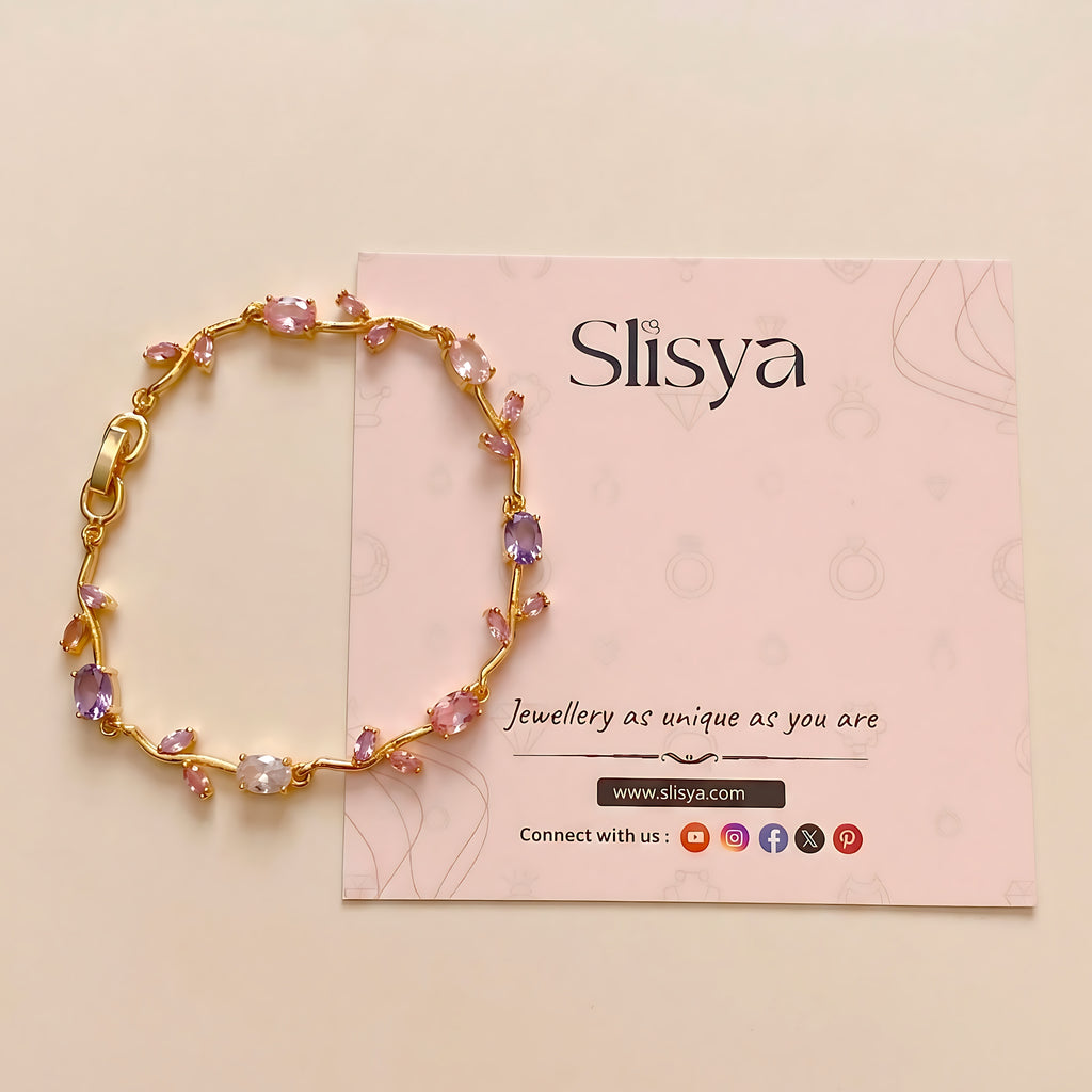 Pink & Purple Tulip Bracelet