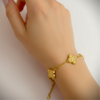 Gold Clover Charm Bracelet