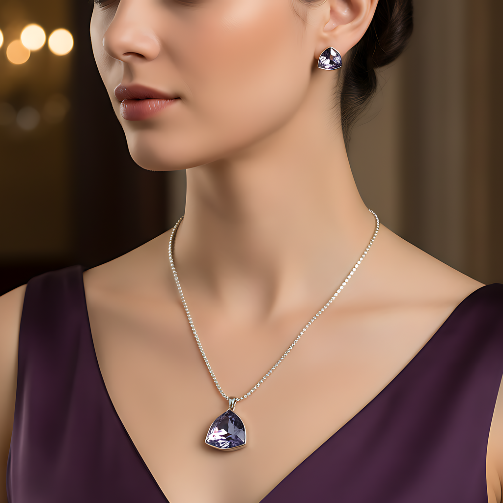 Spark Rhinestone Necklace Set