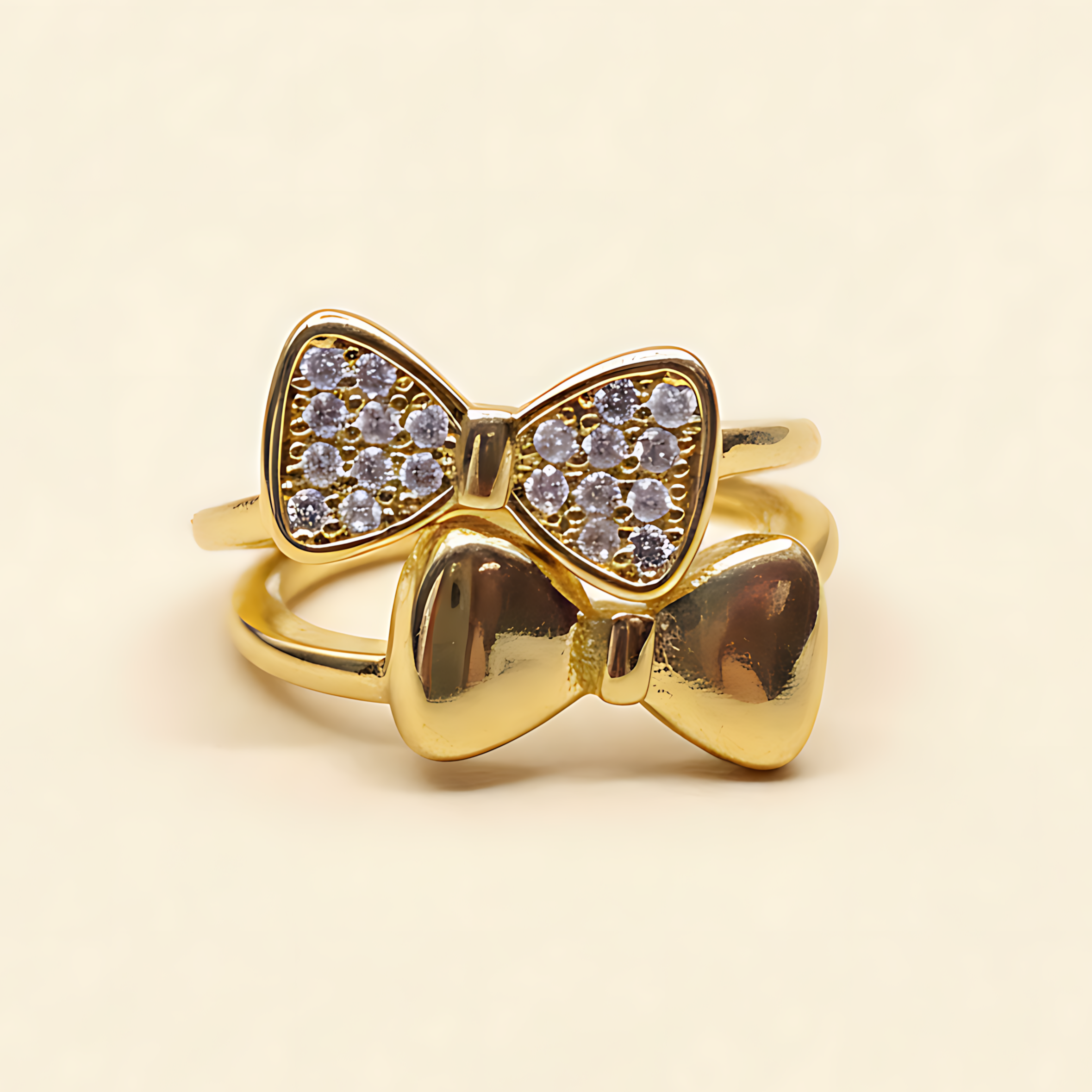 Elegant Gold Bow Ring