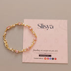 Pink & White Tulip Bracelet