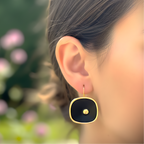 Minimal Black Drop Earrings