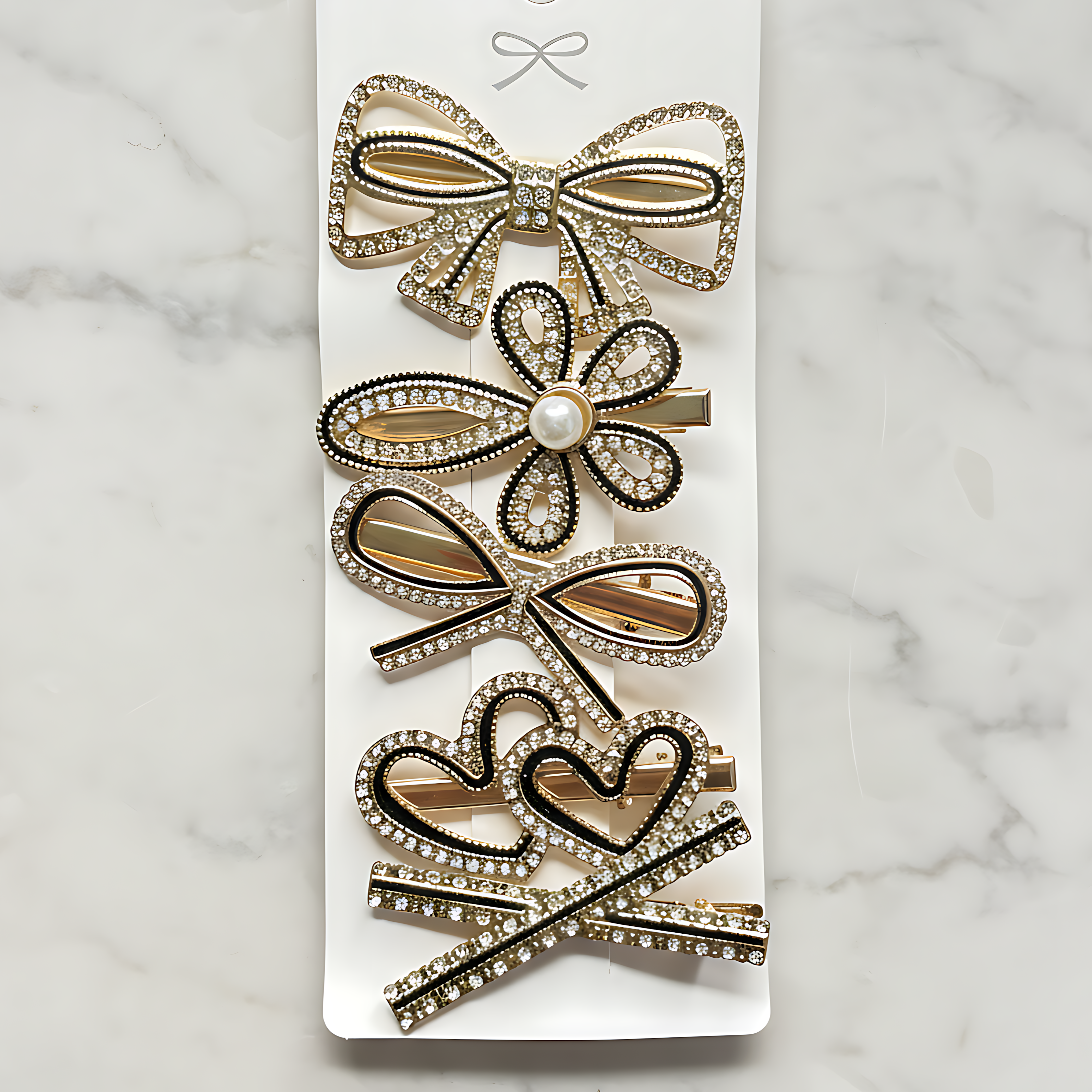 Crystal Hair Clip Set