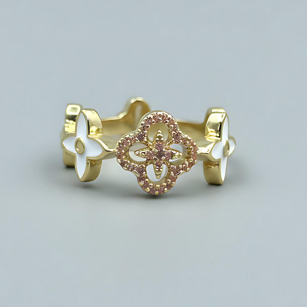Floral Crystal Ring
