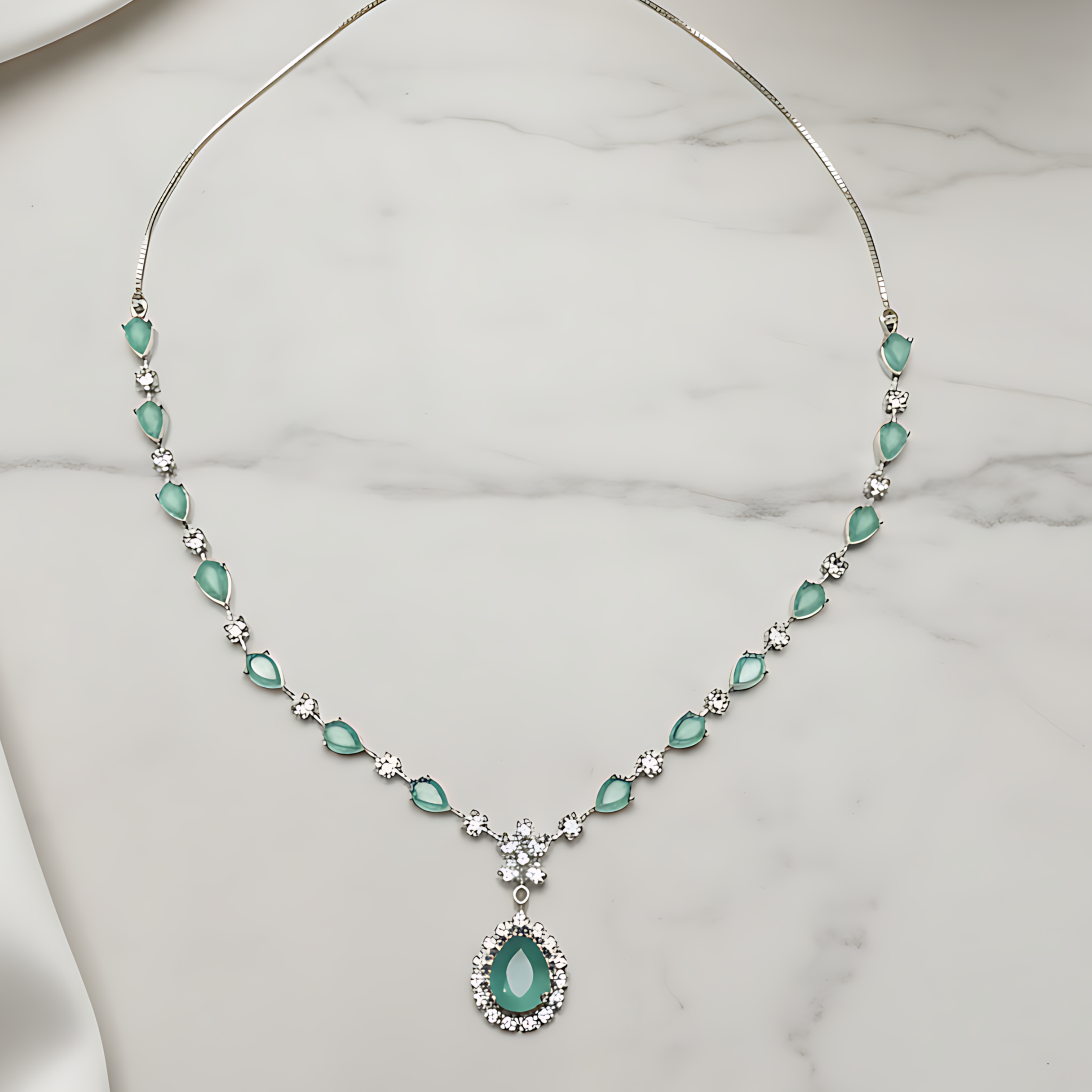 Stone AD Necklace Set