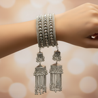 Oxidised Bracelet with Latkan