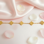 Gold Clover Charm Bracelet