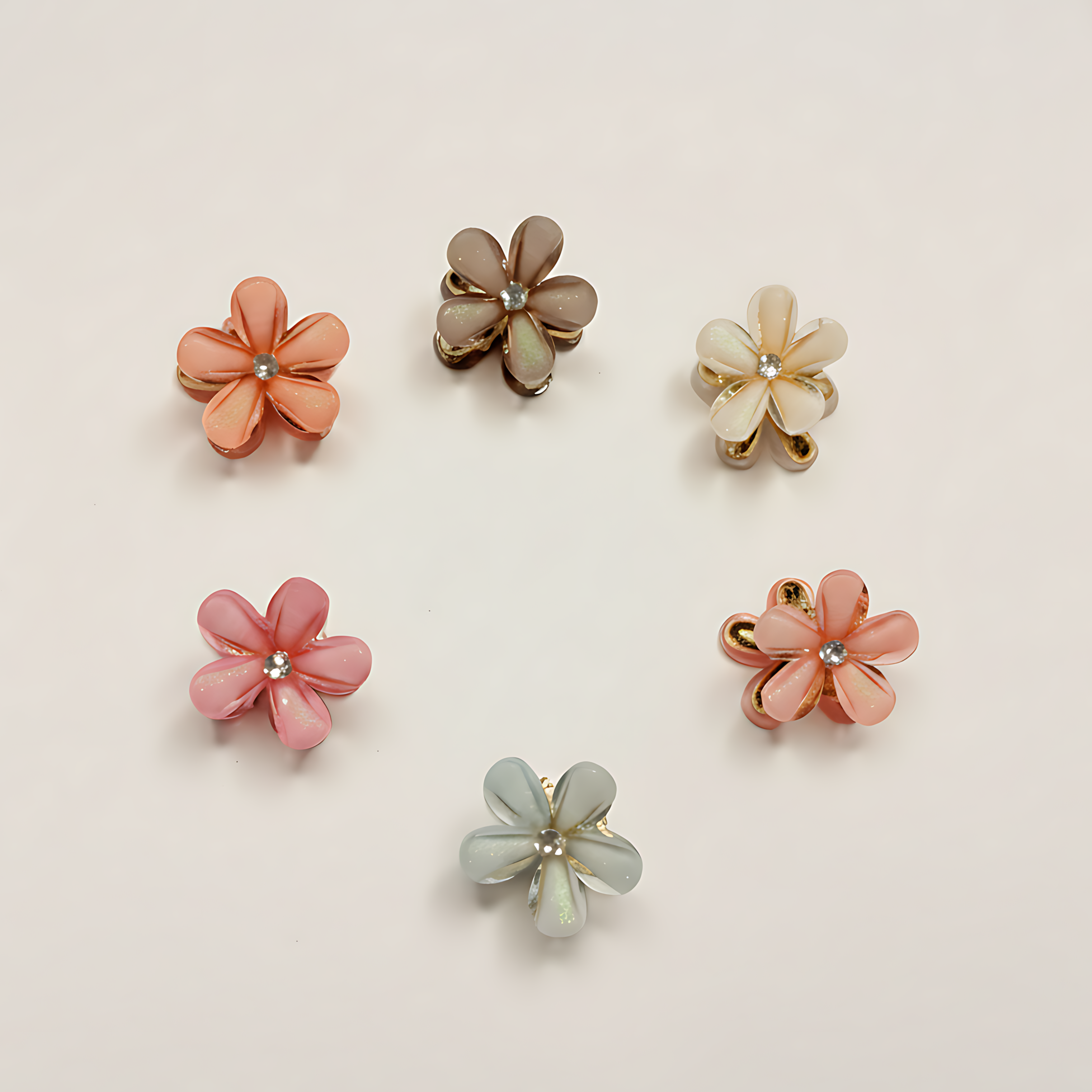 Mini Flower Hair Claw Set