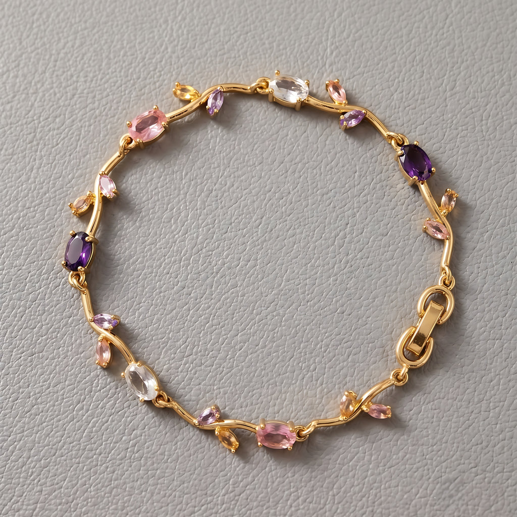 Pink & Purple Tulip Bracelet