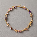 Pink & Purple Tulip Bracelet