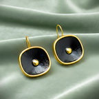 Minimal Black Drop Earrings