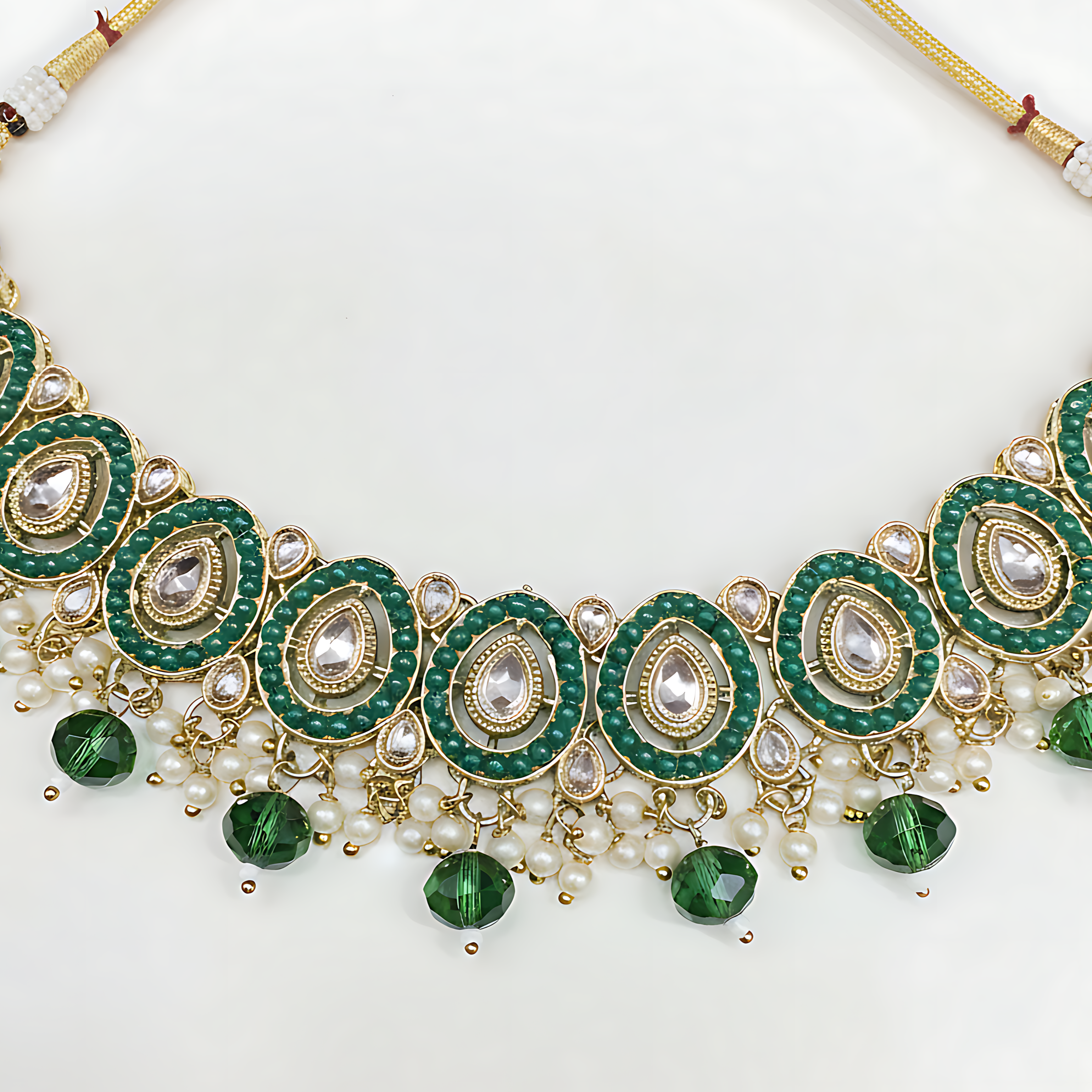 Green Kundan Choker Set