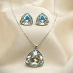 Crystal Pendant Necklace & Earring Set