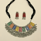 Colorful Oxidized Necklace Set