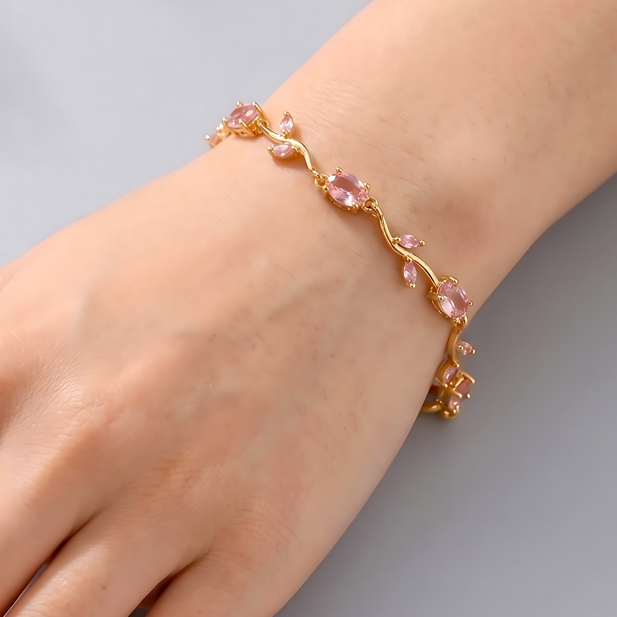 Blush Pink Tulip Bracelet