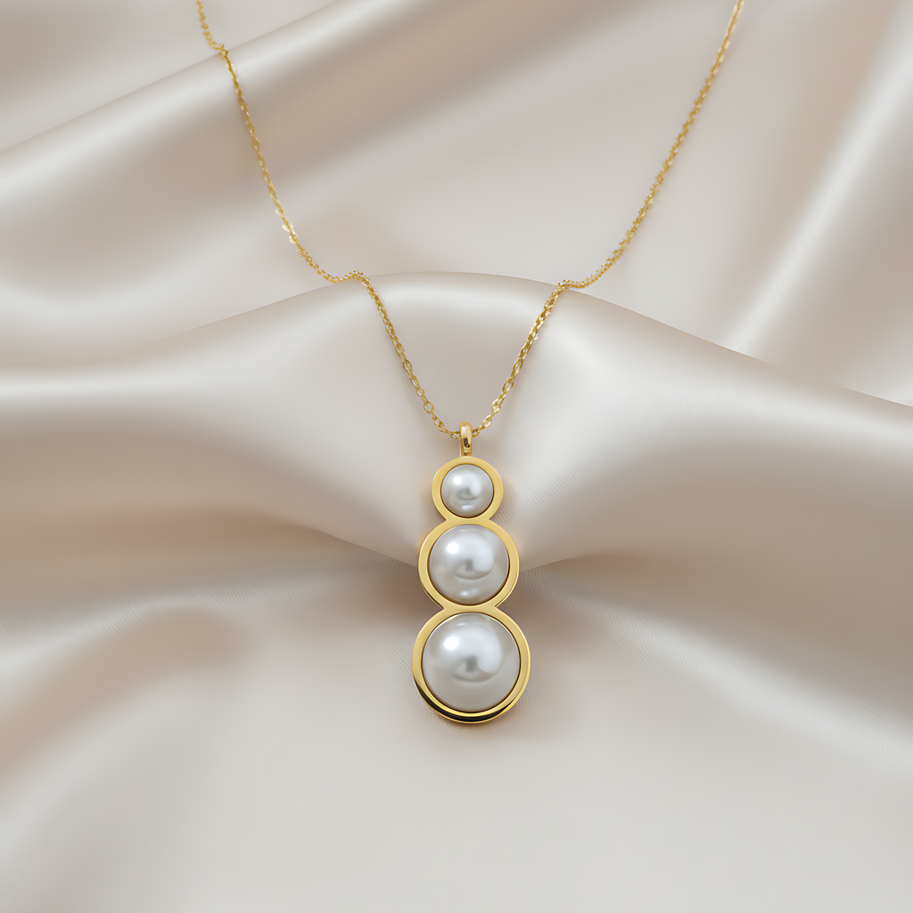 Pearl Necklace & Earring Set
